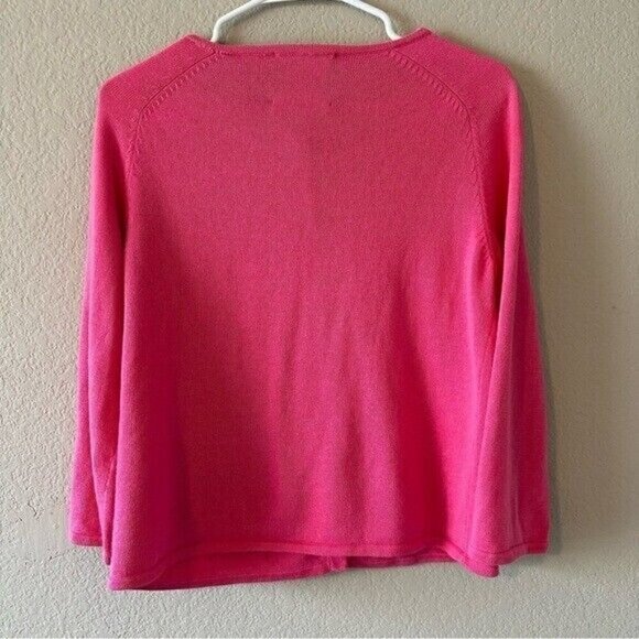 VTG Michael Simon Sequin Beaded Embellished Pink Cardigan Sweater SZ Small - Picture 3 of 6